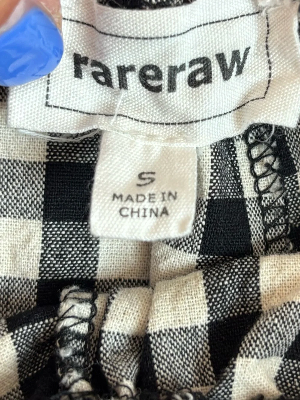 Rareraw Black & White Gingham Pink Satin Ruffle Bow Pants Size Small W/ Pockets